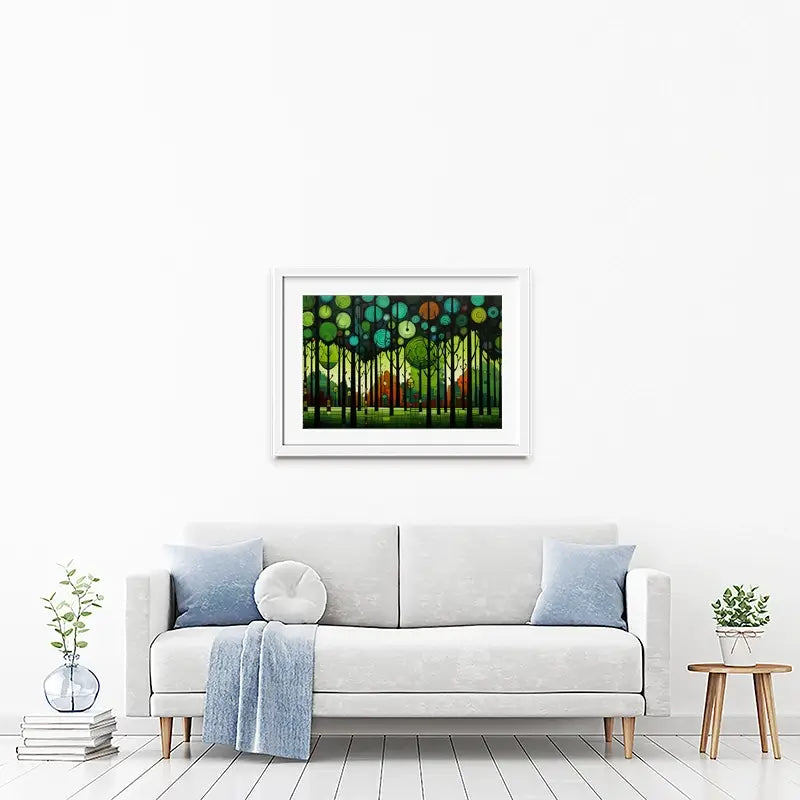 Circular Forest Framed Art Print