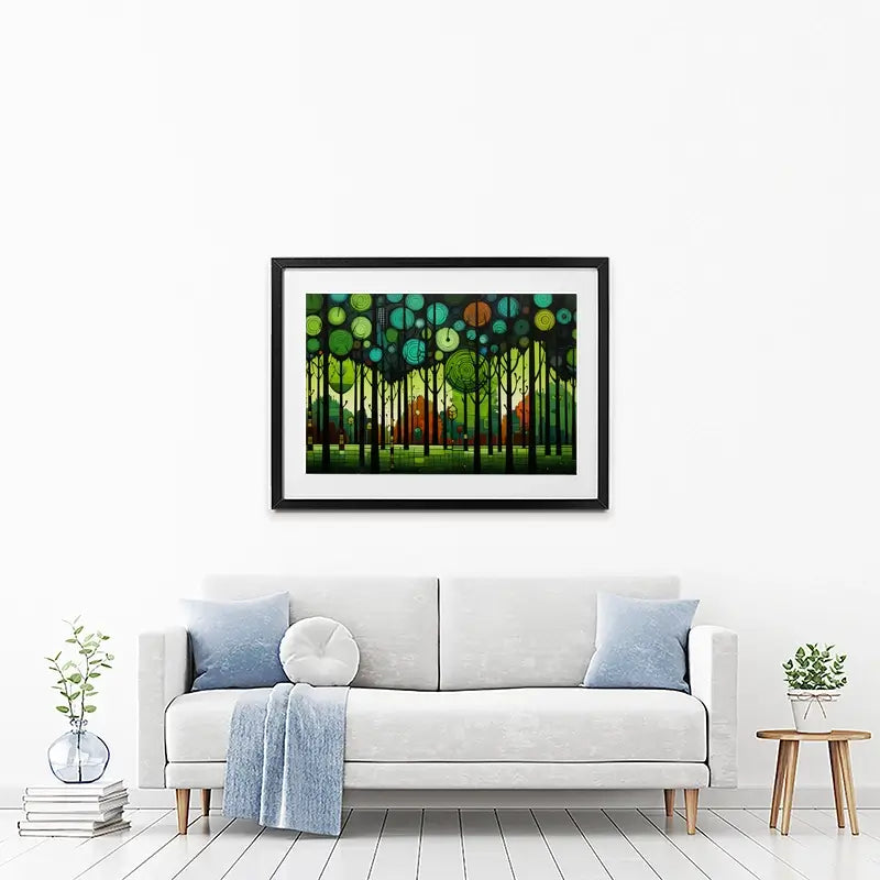 Circular Forest Framed Art Print