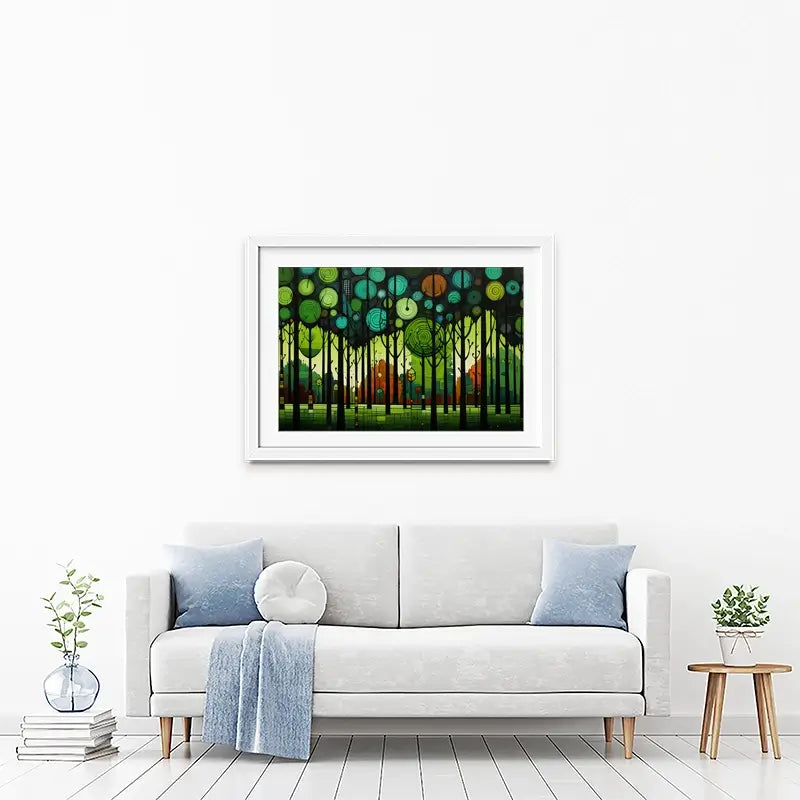 Circular Forest Framed Art Print