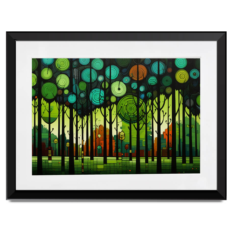 Circular Forest Framed Art Print