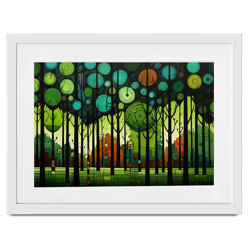 Circular Forest Framed Art Print