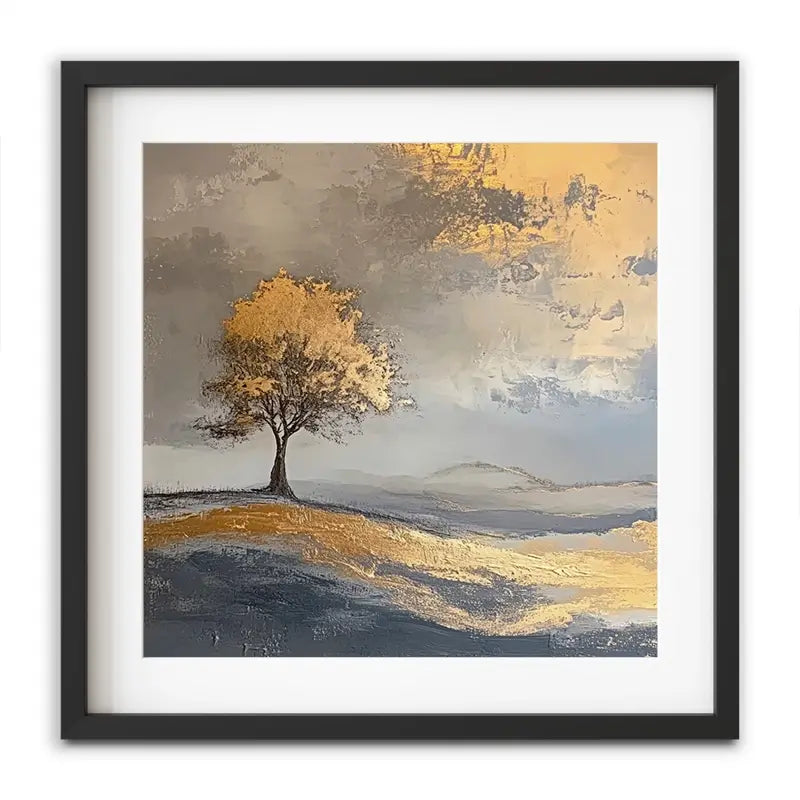 Golden Tree Framed Art Print