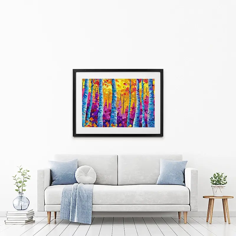 Vivid Forest Framed Art Print