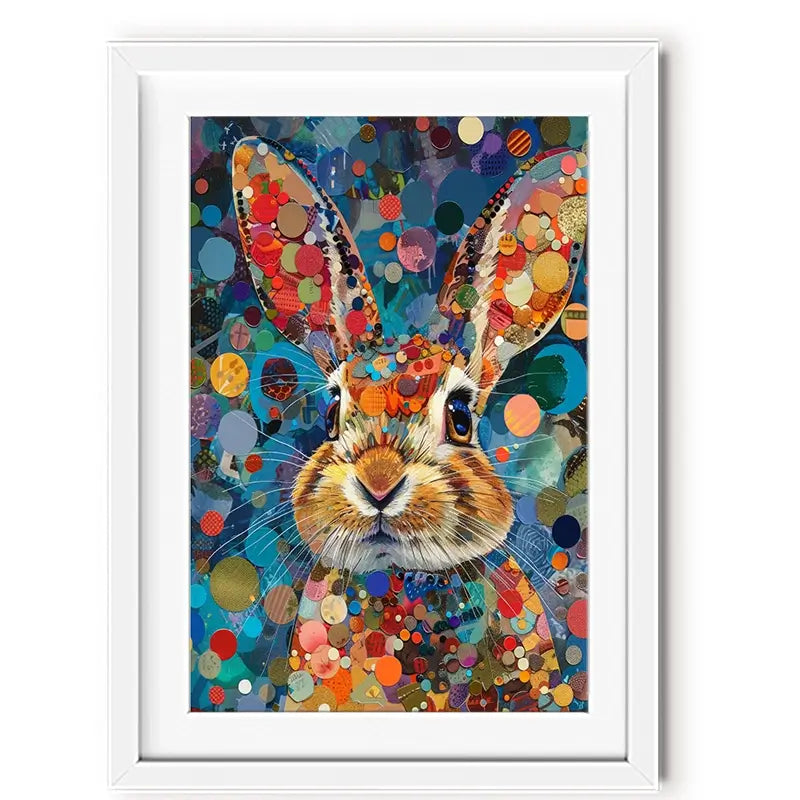 Vivid Hare Framed Art Print