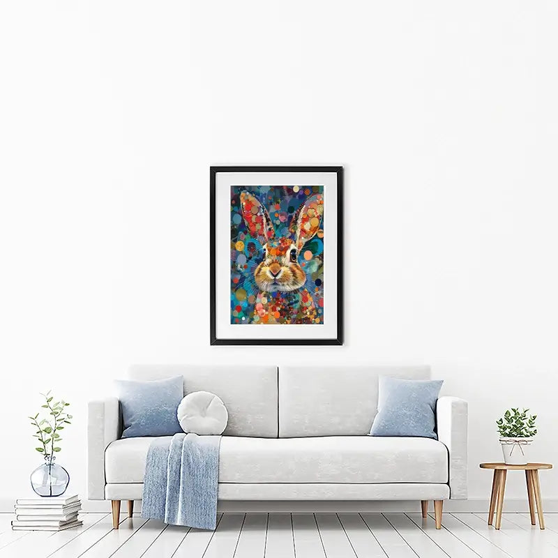 Vivid Hare Framed Art Print