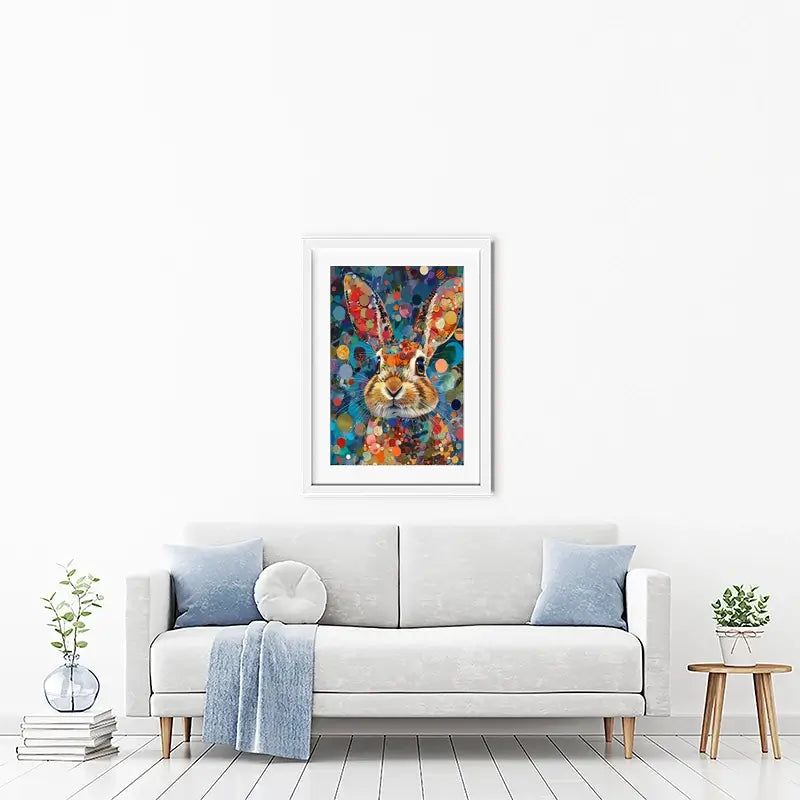 Vivid Hare Framed Art Print