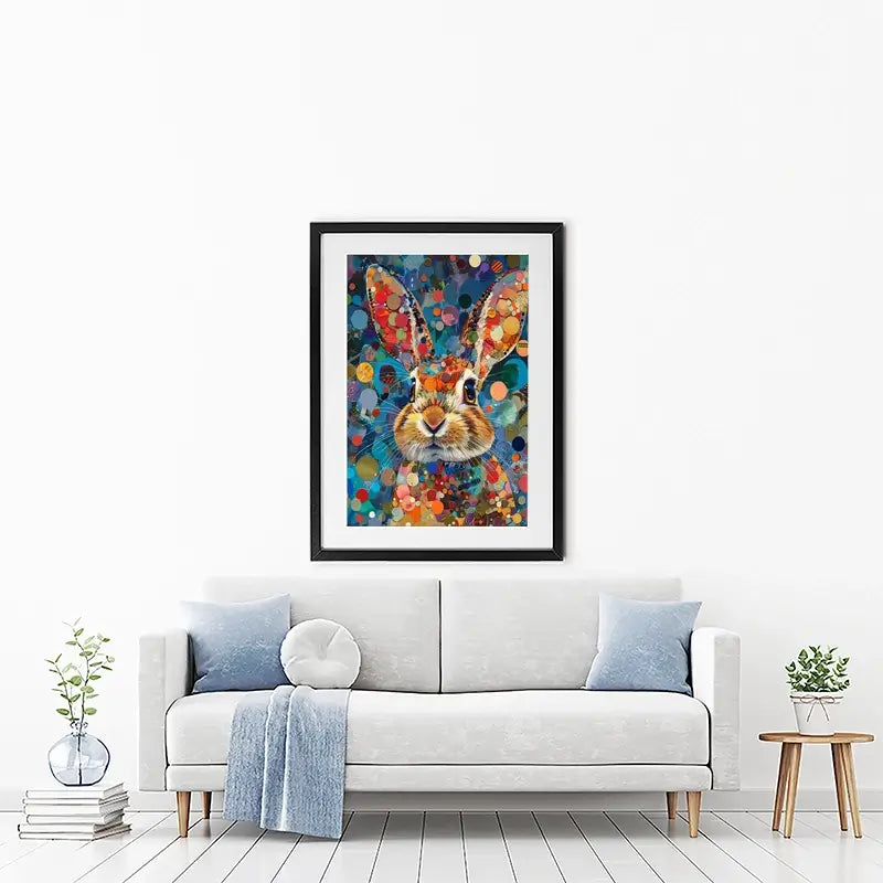 Vivid Hare Framed Art Print