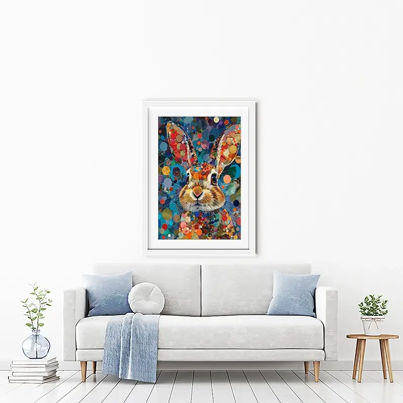 Vivid Hare Framed Art Print