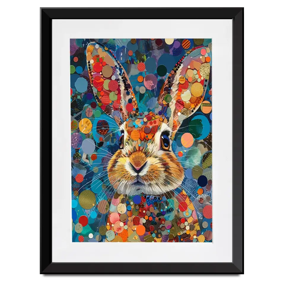 Vivid Hare Framed Art Print