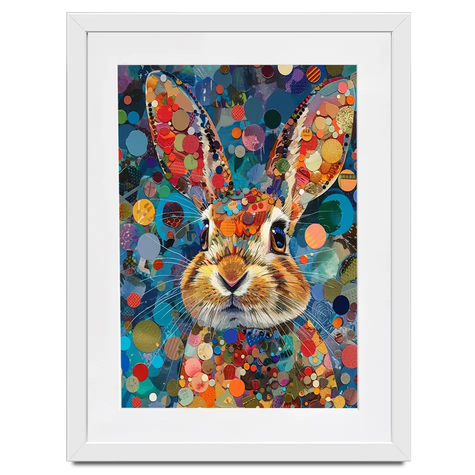 Vivid Hare Framed Art Print