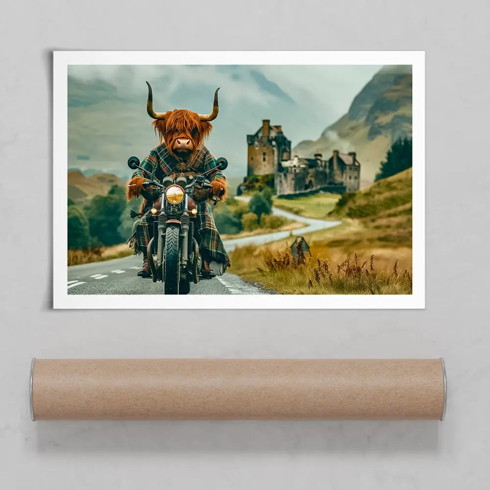 Biker Coo Art Print