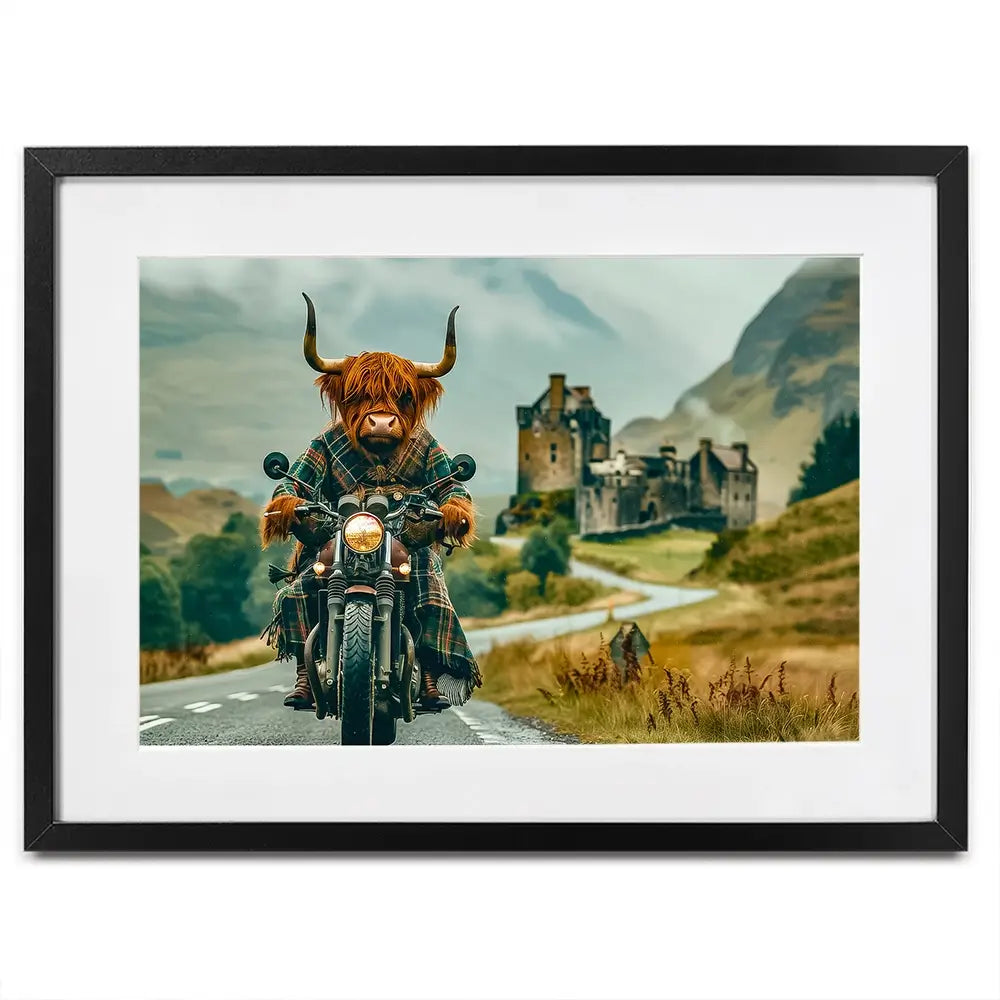 Biker Coo Framed Art Print