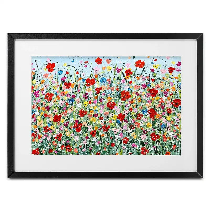 Poppy Flurry Framed Art Print