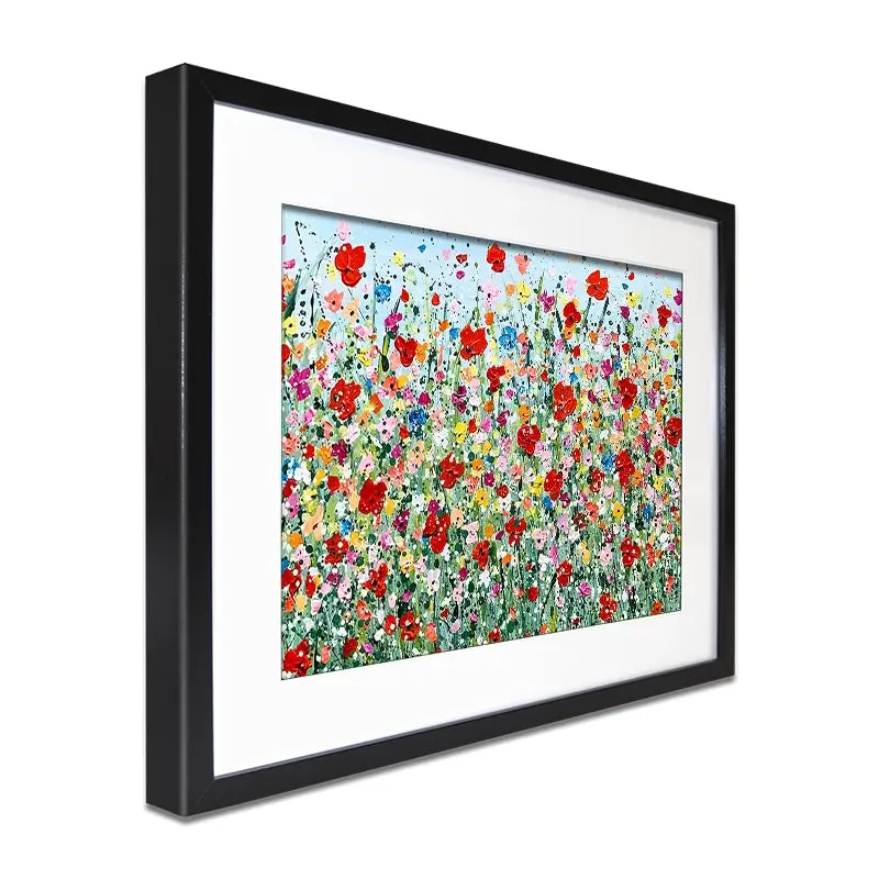 Poppy Flurry Framed Art Print