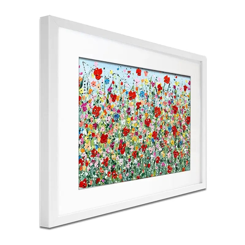 Poppy Flurry Framed Art Print