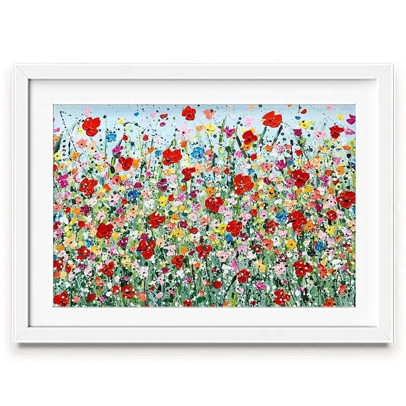 Poppy Flurry Framed Art Print