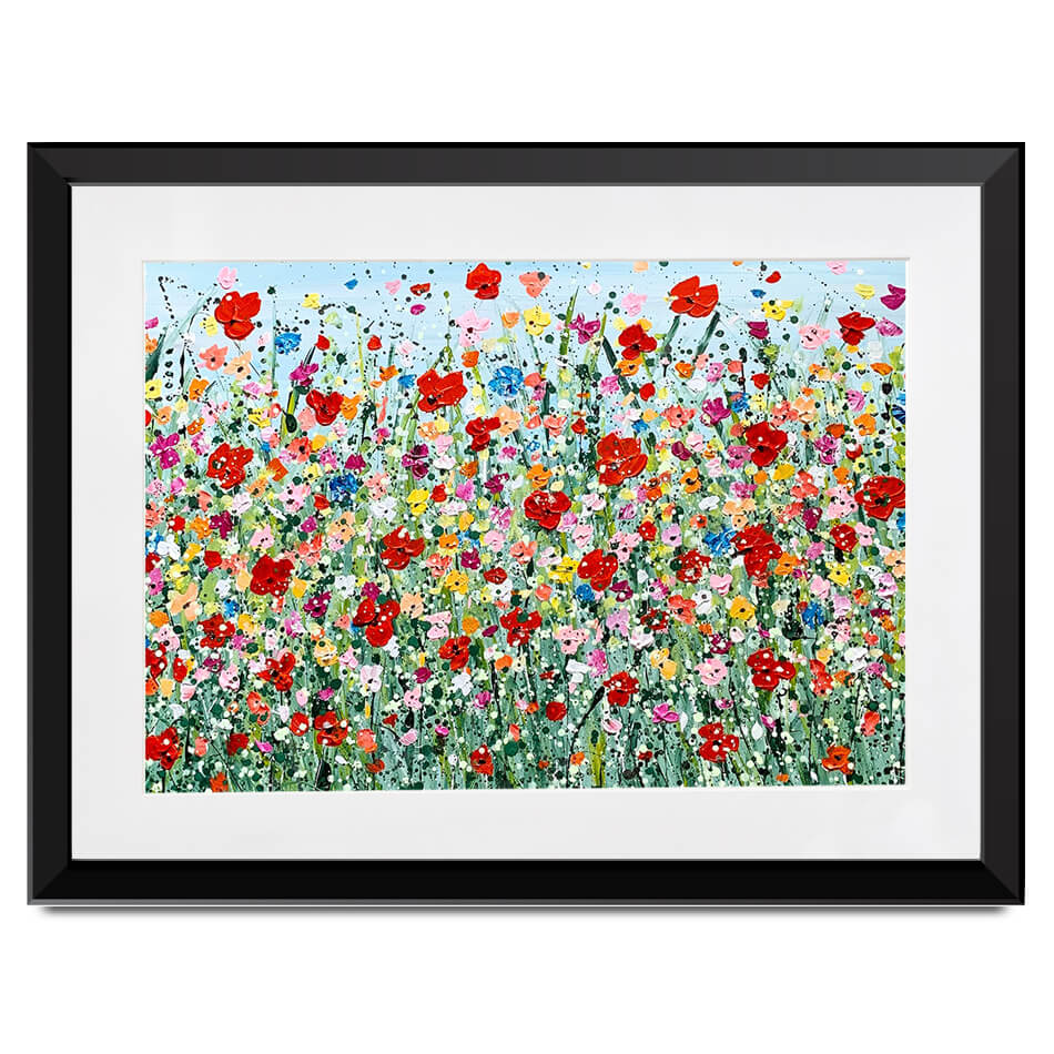 Poppy Flurry Framed Art Print