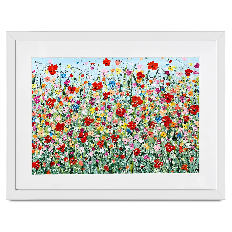 Poppy Flurry Framed Art Print