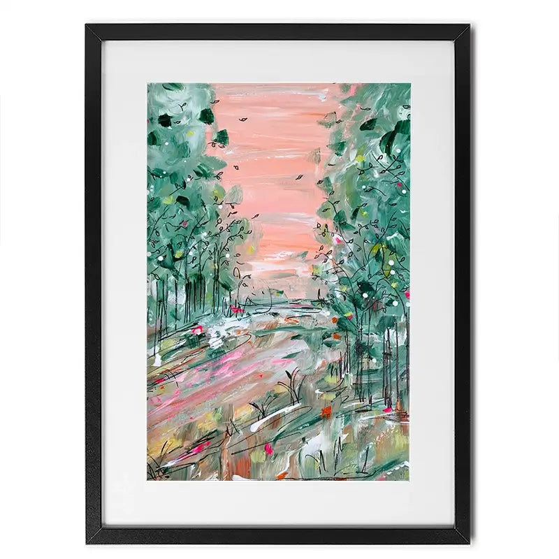 January Walks Framed Art Print