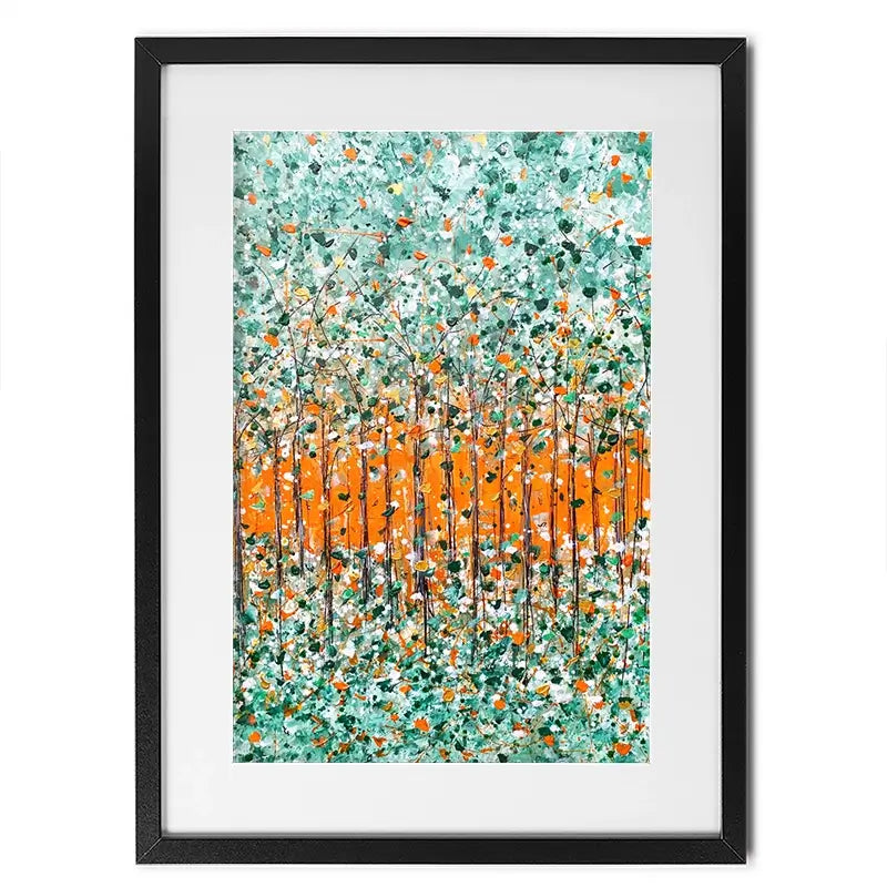 Sunrise In The Woods Framed Art Print