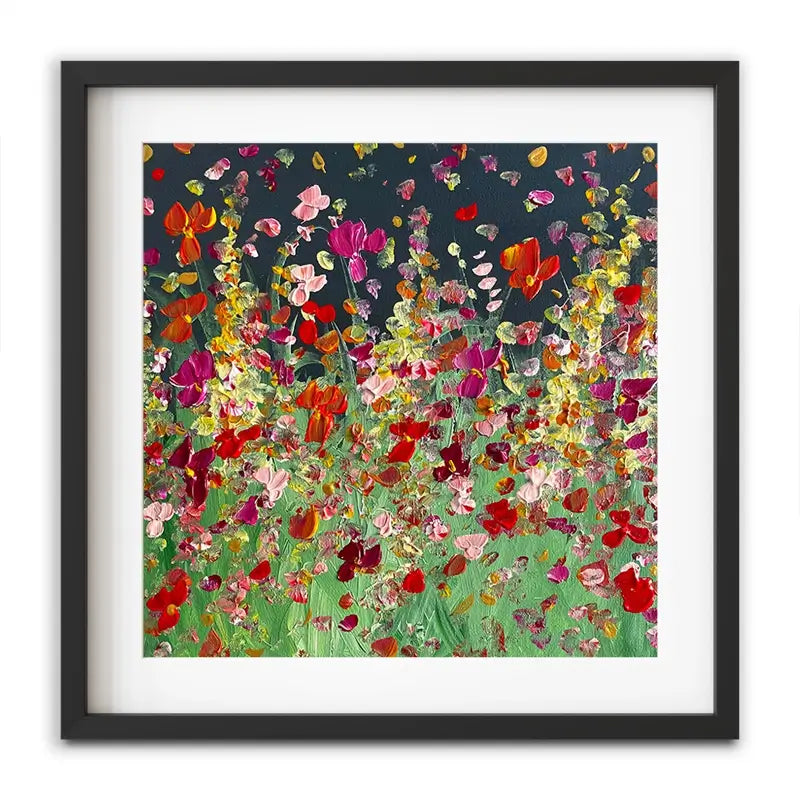 Evening Meadow In Autumn Framed Art Print