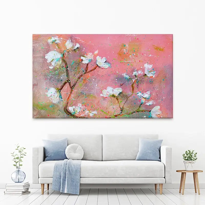 Delicate Pink Blossoms Canvas Print