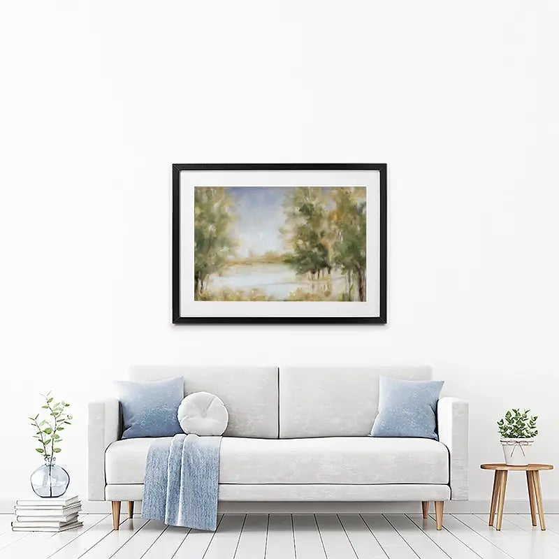 Waterway Grove Framed Art Print