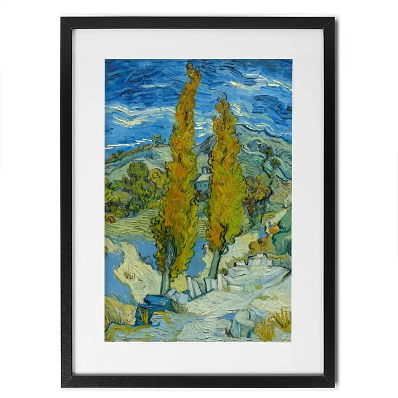 Two Poplars In The Alpilles Near Saint-Remy Framed Art Print