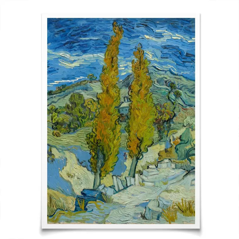 Two Poplars In The Alpilles Near Saint-Remy Art Print