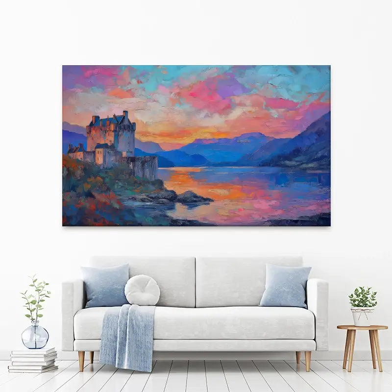 Castle At Dusk Canvas Print