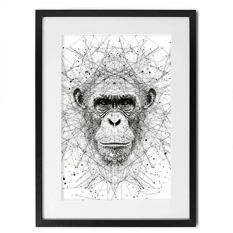 Chimpanzee Study Framed Art Print