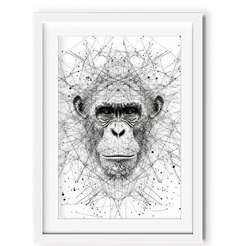 Chimpanzee Study Framed Art Print