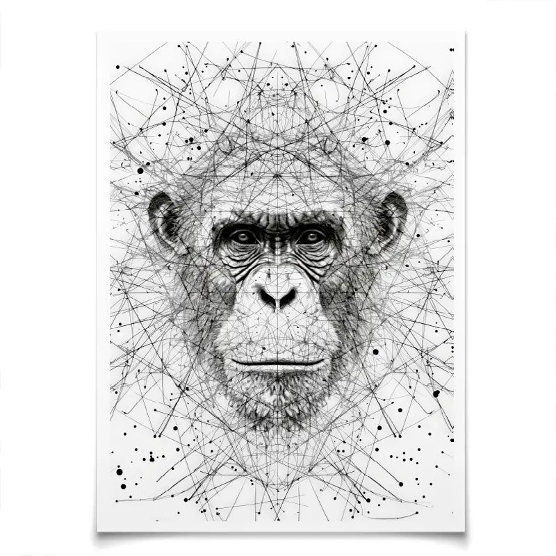 Chimpanzee Study Art Print