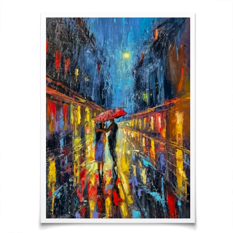 Rainy Date Night Art Print