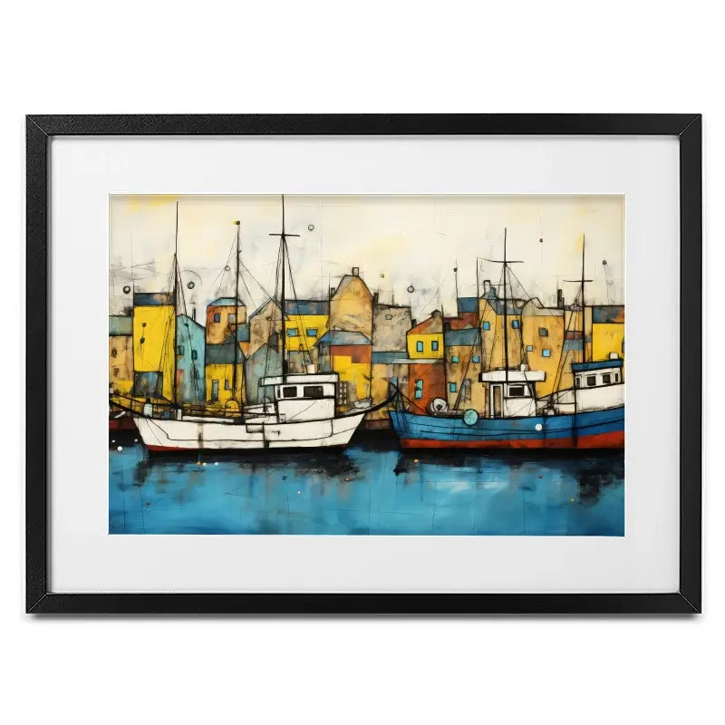 The Boats Are In Framed Art Print