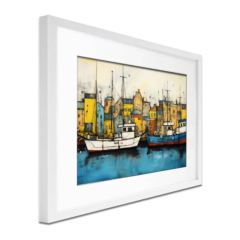 The Boats Are In Framed Art Print