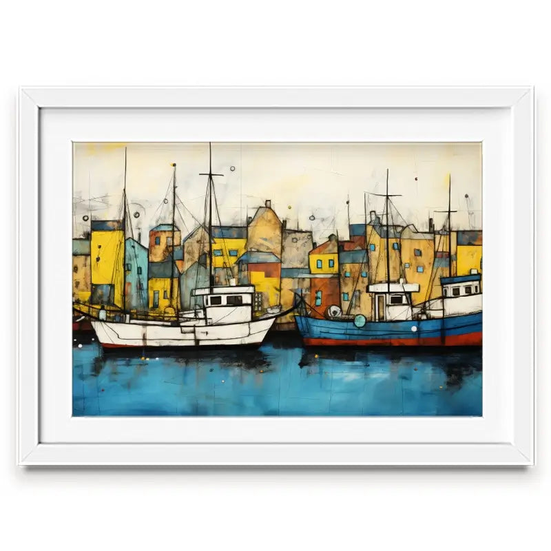 The Boats Are In Framed Art Print