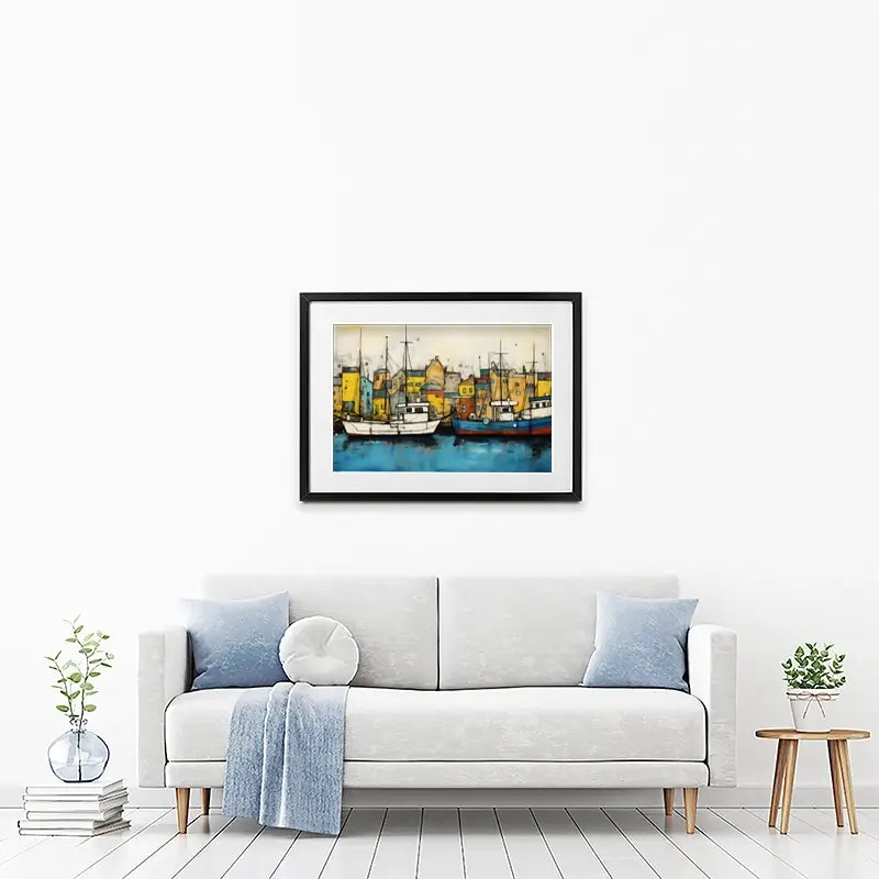 The Boats Are In Framed Art Print