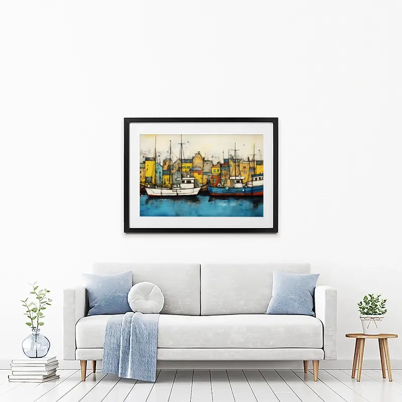 The Boats Are In Framed Art Print