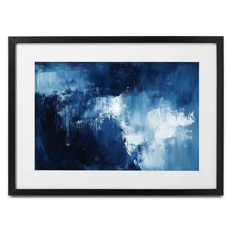 Abstract Blue Framed Art Print