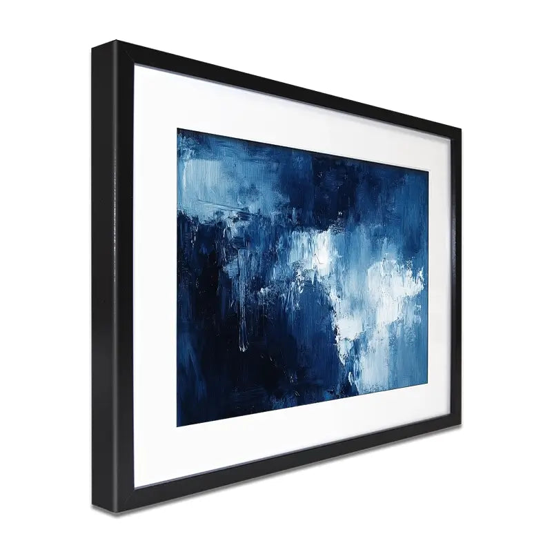 Abstract Blue Framed Art Print