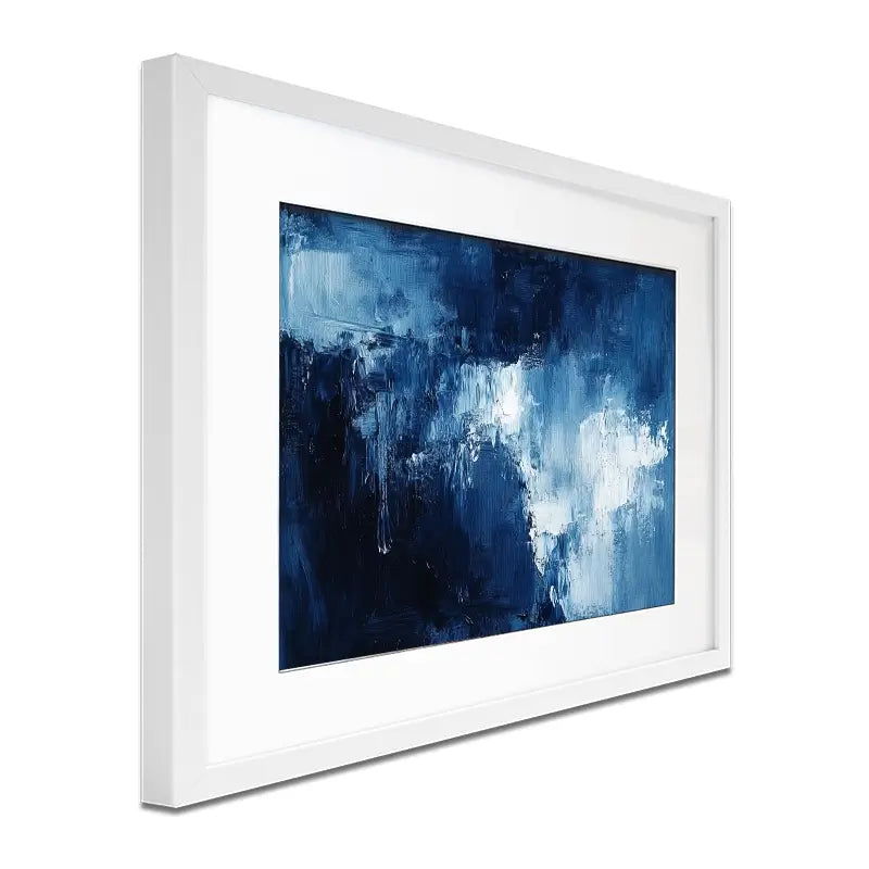 Abstract Blue Framed Art Print