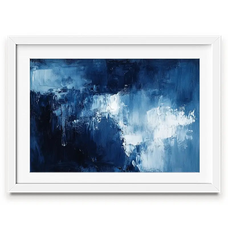 Abstract Blue Framed Art Print