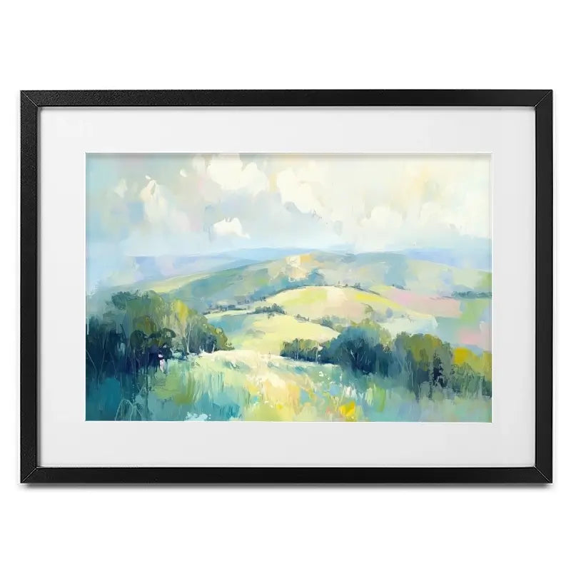 Green Hills Framed Art Print