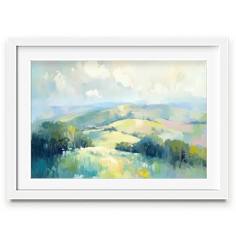 Green Hills Framed Art Print