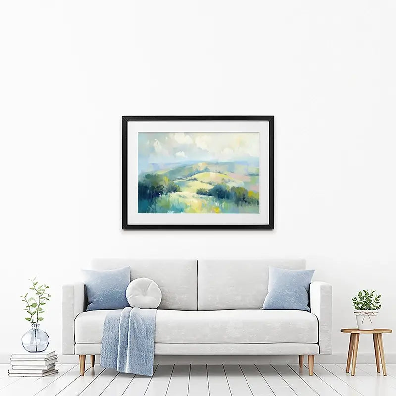 Green Hills Framed Art Print