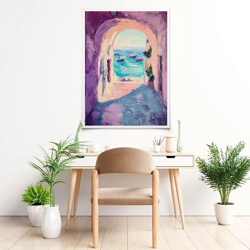 Purple Tunnel To The Sea Art Print