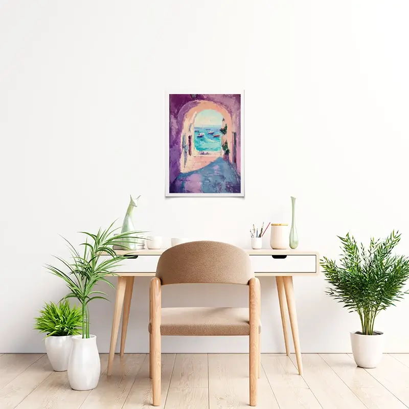 Purple Tunnel To The Sea Art Print