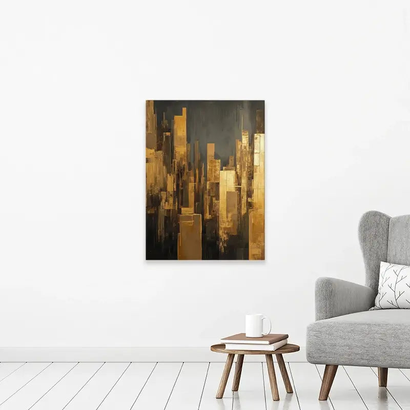 Golden Skyscrapers Canvas Print