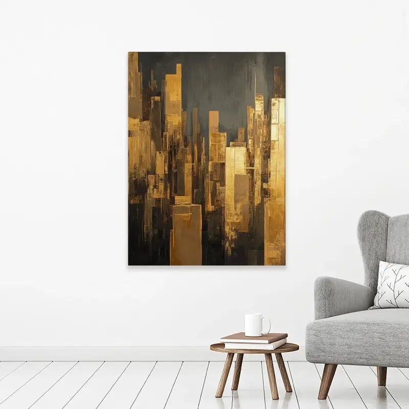 Golden Skyscrapers Canvas Print